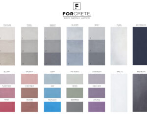Forcrete microcement colours chart