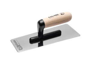 Mirror-polished trapezoidal finishing trowel, 240x100x.06mm