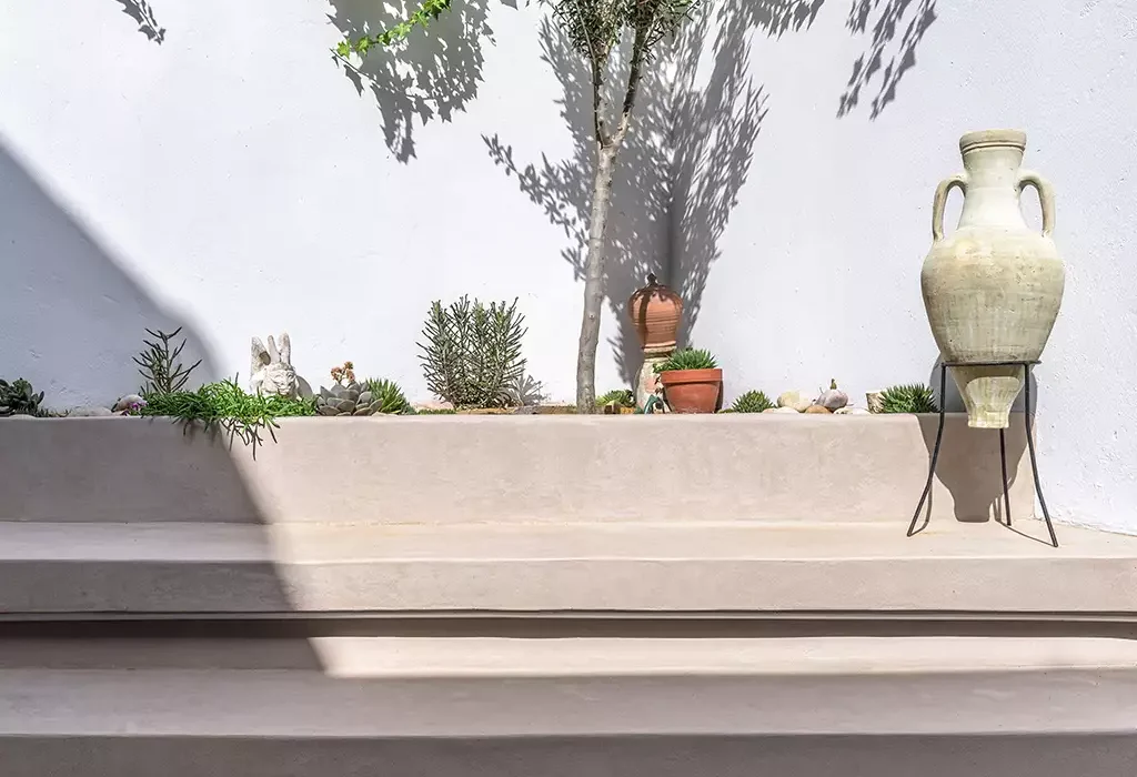 microcement outdoor kitchen