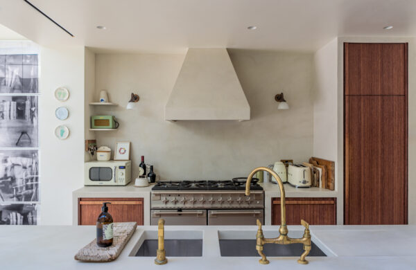 microcement feature wall