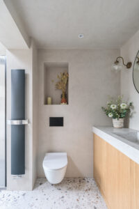 microcement shower floor